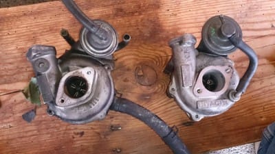 JA11にHT-06、HT-07流用タービンアダプター！ボルト付き！要補修！ジャンク！ JA11にHT-06、HT-07流用タービンアダプター！ボルト付き！要補修